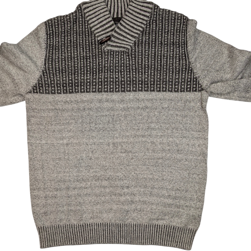 Method Grayscale Waffle Knit Pull Over Sweater W … - image 3